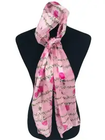 Space Age Inc. Roses and Vines Scarf, Pink