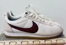 Nike  Womens Classic Cortez Premium White Red Crush Size 6