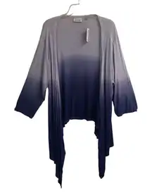 Avenue purple ombre light weight open waterfall cardigan 18/20