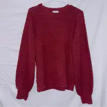 Nine West NWT Red Puff Sleeve Pullover Sweater size medium