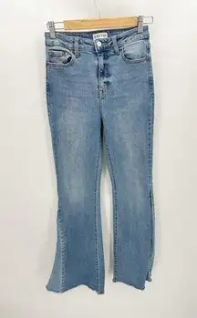 Cello Alyssa High Rise Split Hem Flare Jeans Womens Size 3