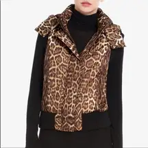 BCBGMaxAzria leopard quilted puffer vest▪️size S