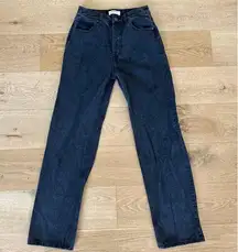 House of CB - Straight Leg Denim Jeans in Faded Black