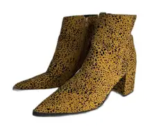 altar'd state Leopard Print Ankle Boots Womens Pointed Toe Block Heel Size 9