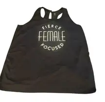 Fierce Focused Female Work Out Racerback Tank Top