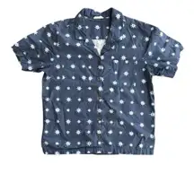 Women's Roller Rabbit Star Print‎ Navy Blue Short-Sleeve Pajama *Shirt Only