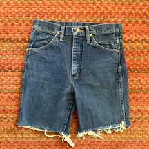 Wrangler CLASSIC WESTERN CUT OFF DENIM SHORTS