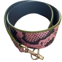 FENDI Strap You Python Leather Shoulder Pink SNAKESKIN Olive Green Handbag Strap