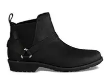 Teva De La Vina Dos Chelsea Boot Round Toe Heeled Comfort Leather Black 8