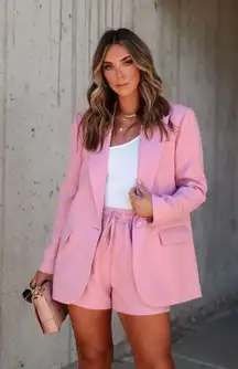 ✨aria pocketed blazer - pink vici✨