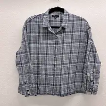 Madewell  Plaid Button Down Flannel Westlake Shirt in Dublin Plaid M Blue