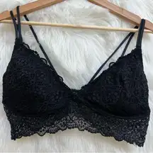 Auden lacy padded bralette black