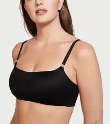 NWT Victorias Secret Lined No Wire Bra M DD Black Square Neck Lingerie Seamless