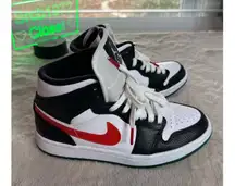 Nike Air Jordan 1 Mid Women's Multicolor Sneakers Size 7 Basketball