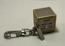 A Rare HTF Vintage St. John X Neiman Marcus 2 Tone Block Keychain Keyring Fob