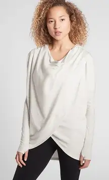 Athleta Purana‎ Wrap Top – Whitish Gray – Size Medium