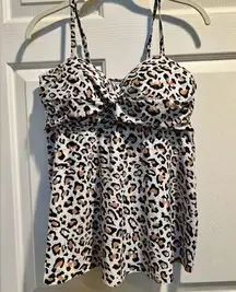 Beachsissi swim tankini -animal / leopard print - XL