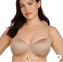 Thirdlove 24/7 Classic T-Shirt Bra Satin Taupe Lightly Lined Womens Size 40B