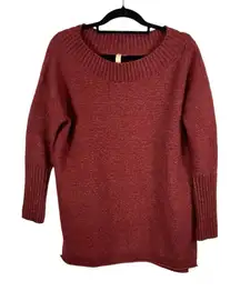 PILCRO Anthropologie‎ Oversized Long Sleeve Sweater Burgundy Women’s Size Small