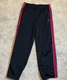 Adidas sweatpants hot pink and black