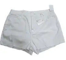 Good American Good‎ 90s Shorts Size 16 White Distressed High Rise Curvy