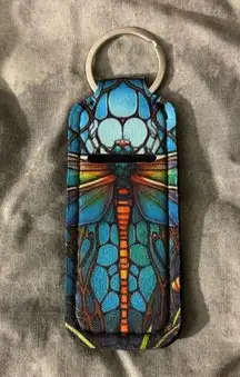 NWOT dragonfly lip balm/lipstick holder key chain