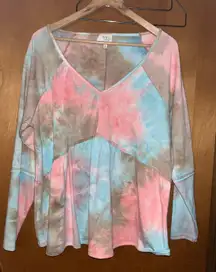 Womens Tie Dye Top Size 1x