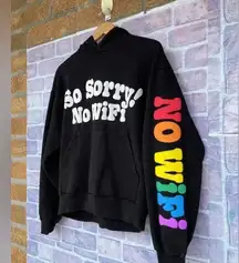 Madhappy So Sorry No WiFi Black Hooded Sweatshirt size XS