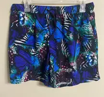 Reel Legends Athletic Shorts Zip Pocket Size Medium Butterfly Fishing Active