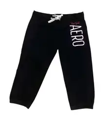 Aeropostale 2012 black capri jogger sweatpants