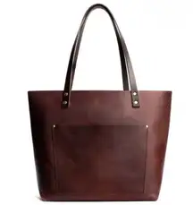 Portland Leather Goods Brown Hand Made Tote Bag Purse