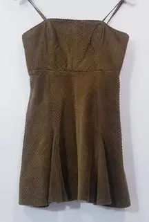 Urban Outfitters Corduroy Back Lace Up Mini Dress