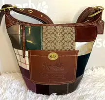 y2k Coach Bleeker 11356 Holiday Patchwork Hobo Bag Purse