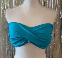 Teal Bandeau Bikini Swim Top 