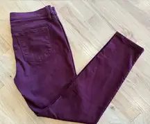LOFT Maroon Modern Skinny Jeans