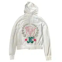 Juicy Couture Y2K Terry Cloth Hooded Zip Up Jacket Size Medium