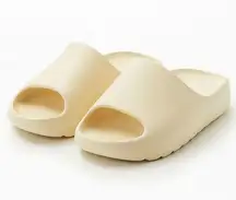 Women's Cream Lugged Slide Sandals Slides Shoes Slippers Pool Summer