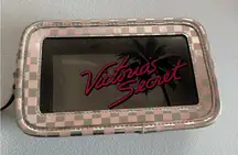 VS Victorias Secret Retro Palm Tree Paradise Clear Pink MakeUp Bag Make up