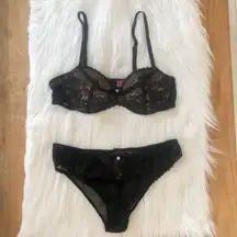 black pretty Faira bra set, brand new with tags