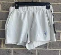 pacsun grey cutoff playboy bunny sweat shorts size small NWT