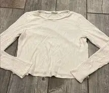 Reformation jeans, ribbed, long sleeve crop