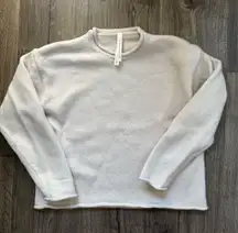 Aritzia Babaton Cream Crewneck Wool Sweater