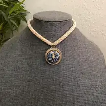 RARE Vintage Sarah Coventry Angel Cherub Goddess Braided Twisted Rope Necklace w/ interchangeable 2nd pendant #coquette #cottagecore #whimsical #goddess #fairycore