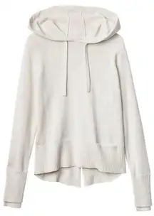 Athleta Sweater Womens XS Cream Verona Auberge‎ Fine Merino Wool Blend Hoodie