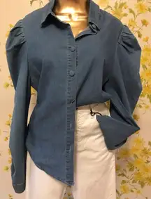 button up chambray shirt size L.