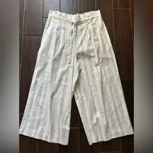 NWT Antonio Melani Cropped Wide Leg Pants High Rise Pleated Womens 16