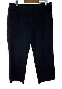 Vintage Lilly Pulitzer Cropped Capri Pants‎ Womens 12 Black Preppy Casual Career