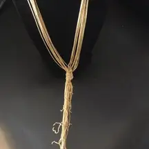 Steve M Multi Layer Bronze - Gold Tassel Necklace