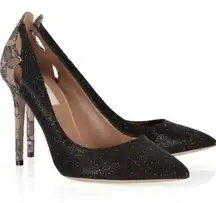 Valentino women’s lace and caviar crystal pumps size IT 36.5 US 6.5