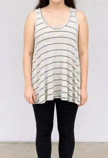 Urban Outfitters Size Medium White Flowy Striped Tank Top.